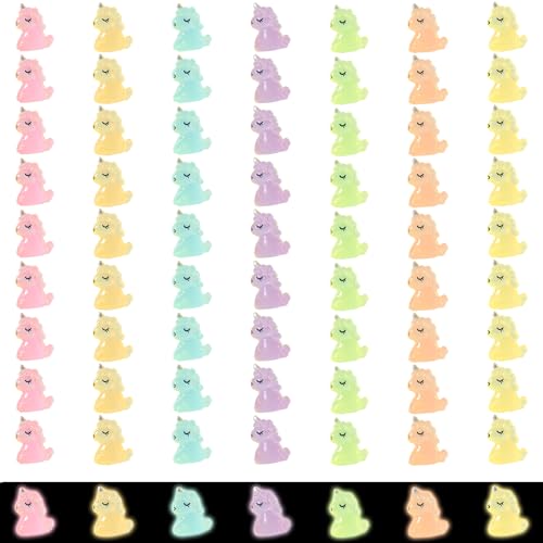 70 Stück Einhorn Figur, Leuchtende Mini Figuren für Kinder, Kleine Tiere Figuren für Zimmerdekoration und Auto, 7 Farben 70 Stück Einhorn Figur, Leuchtende Mini Figuren für Kinder, Kleine Tiere Figuren für Zimmerdekoration und Auto, 7 Farben von JazRvr