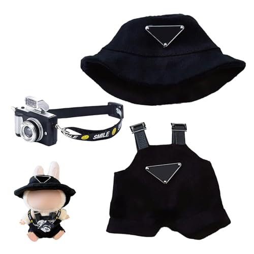Bekleidung für La, 3-teiliges schwarzes Set für Puppen, DIY Monster Kleidung, 17 cm, ideal für Sammler und Kinder Bekleidung für La, 3-teiliges schwarzes Set für Puppen, DIY Monster Kleidung, 17 cm, ideal für Sammler und Kinder von JazRvr
