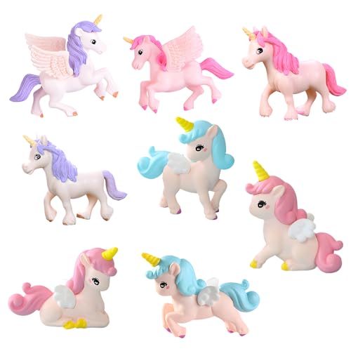 JazRvr Einhorn Figur 8 Stück, Einhorn Tortendeko für Kuchen, Niedliche Einhorn Figuren für Geburtstagsparty, Einhorn Deko für Torten, Bücherregal und Schreibtisch, Größe 3.5 * 4.3 cm JazRvr Einhorn Figur 8 Stück, Einhorn Tortendeko für Kuchen, Niedliche Einhorn Figuren für Geburtstagsparty, Einhorn Deko für Torten, Bücherregal und Schreibtisch, Größe 3.5 * 4.3 cm von JazRvr