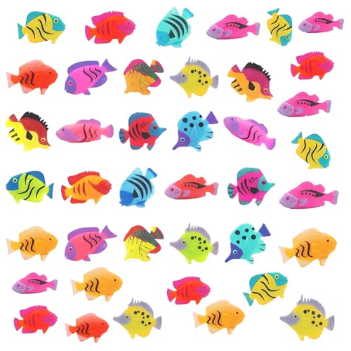 JazRvr 40 Stück Deko Fische, Meerestiere Figuren, PVC Meerestiere für Kindergeburtstag und Aquarium Deko, Fisch Deko für Ocean-Themed Party JazRvr 40 Stück Deko Fische, Meerestiere Figuren, PVC Meerestiere für Kindergeburtstag und Aquarium Deko, Fisch Deko für Ocean-Themed Party von JazRvr