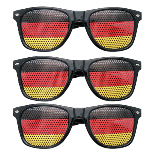 JazRvr Brillen, Die Football-Brille, Dekoration für Fußballfans, 3 Stück, Patriotisches Design, 142 * 134 * 45mm JazRvr Brillen, Die Football-Brille, Dekoration für Fußballfans, 3 Stück, Patriotisches Design, 142 * 134 * 45mm von JazRvr