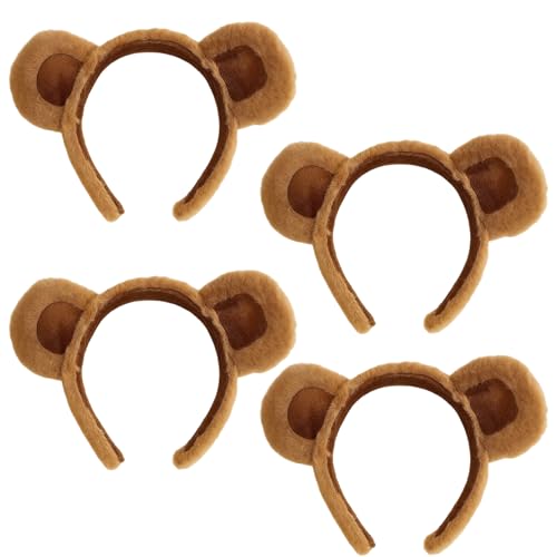 JazRvr Chipmunks Ohren, 4 Stück Bären Ohren Haarreif, Süße Bärenkostüm Accessoires Für Maskeraden, Geburtstagsfeiern, Tägliche Styling, Weiches Und Bequemes Design Für Kinder Und Erwachsene JazRvr Chipmunks Ohren, 4 Stück Bären Ohren Haarreif, Süße Bärenkostüm Accessoires Für Maskeraden, Geburtstagsfeiern, Tägliche Styling, Weiches Und Bequemes Design Für Kinder Und Erwachsene von JazRvr