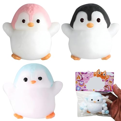 Pinguin Geschenk, Squishy Set, 3 Stück Pinguin Squishy, Fufu Squishy, Taba Squishy, Sensorisches Spielzeug, Stressabbauendes Spielzeug für Erwachsene und Kinder, Blau, Pink, Schwarz Pinguin Geschenk, Squishy Set, 3 Stück Pinguin Squishy, Fufu Squishy, Taba Squishy, Sensorisches Spielzeug, Stressabbauendes Spielzeug für Erwachsene und Kinder, Blau, Pink, Schwarz von JazRvr