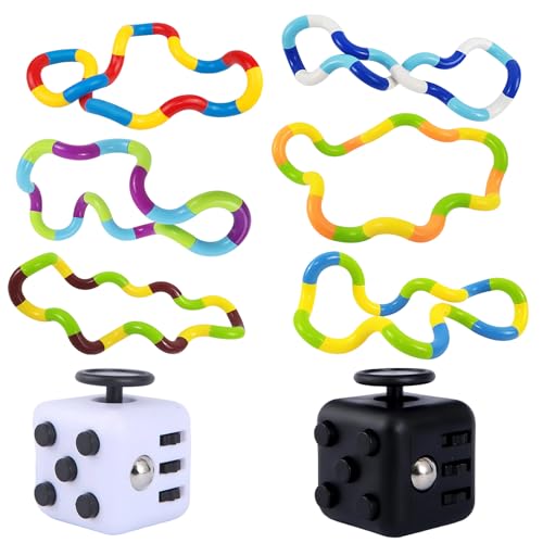 Spielzeug, 8-teiliges Fidget Set für Stressabbau und Konzentration, ADHS Spielzeug für Kinder und Erwachsene, Anti Stress Würfel und Stimming Toys für Büro, Schule und Reisen Spielzeug, 8-teiliges Fidget Set für Stressabbau und Konzentration, ADHS Spielzeug für Kinder und Erwachsene, Anti Stress Würfel und Stimming Toys für Büro, Schule und Reisen von JazRvr