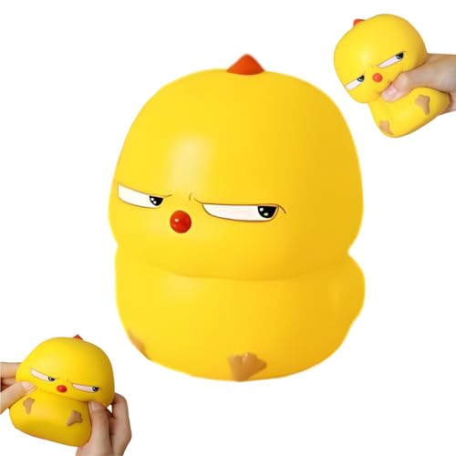 Stressball, Anti Stress Squishy Für Erwachsene Und Kinder, Niedliches Hühnerdesign, 6x7x8 cm, Ideal Für Büro Und Schule von JazRvr