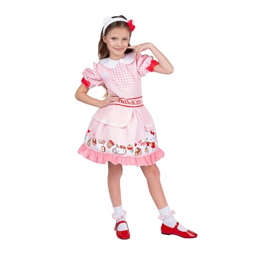 Jazwares Costume Play Hello Kitty Offizielles Halloween-Kleid für Jugendliche – Premium-Qualität bedrucktes Kleid mit Stirnband von Jazwares Costume Play