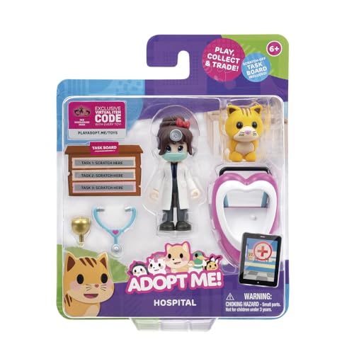 Adopt Me! Dr. Heart & Ginger Cat Freunde Pack, Serie 1 – Top Online Spiel – Lustiges Spielzeug für Kinder inklusive der beliebten Pets, Alter 6+ von Adopt Me!