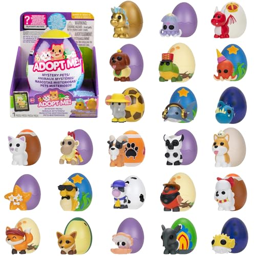 Adopt Me! Mystery Pets Blind Box Egg Assorted Single - Series 5 - Exclusive Virtual Item Game Code - Collectible Mini Animal Toy Figure, Styles May Vary - Gift for Kids, Girls & Boys - 6+ Adopt Me! Mystery Pets Blind Box Egg Assorted Single - Series 5 - Exclusive Virtual Item Game Code - Collectible Mini Animal Toy Figure, Styles May Vary - Gift for Kids, Girls & Boys - 6+ von Jazwares