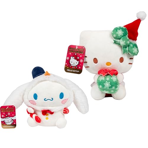 Hello Kitty and Friends 20,3 cm Hello Kitty & Cinnamoroll Plüsch, limitierte Auflage, offiziell lizenziertes Sanrio, niedliche Stofftier-Spielfigur, Geschenk für Kinder, Jungen, Mädchen, ab 2 Jahren von Jazwares
