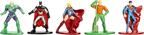 DC Comics 5er Pack - Nano Metalfigs 4cm Sammelfigur 98665 detailgetreue Gestaltung, aus hochwertigem Diecast-Metall, kleine Figuren perfekt für jeden Sammler von Jazwares