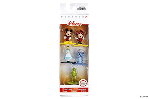 Jazwares- Nano MetalfiGS Disney Pixar Pack mit 5 Figuren (Mickey Minnie Alice Kermit Stitch), 98668 von Jazwares