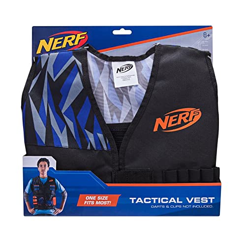 Jazwares NER0157 Nerf Elite Weste, Schwarz/Blau/Grau, One Size von NERF