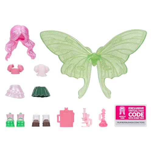 Jazwares Royale High 7,6 cm School Spirit Fashion Pack: Science - Serie 1-1 Figur mit 15 Zubehörteilen - Flügel werden Ringe - Virtueller Artikelcode enthalten - ab 5 Jahren von Royale High