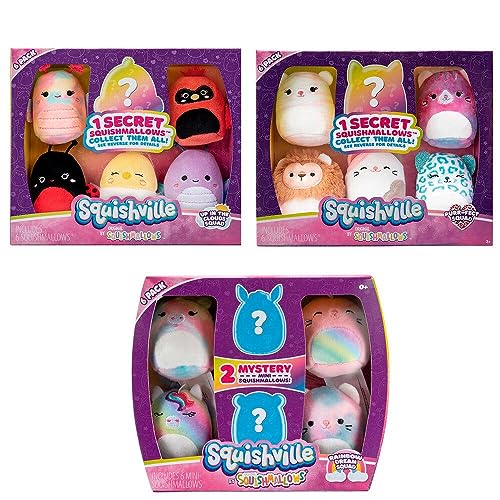 Jazwares Squishville Packung mit 6 Mini-Plüschtieren, Squishmallows Jazwares Squishville Packung mit 6 Mini-Plüschtieren, Squishmallows von Jazwares