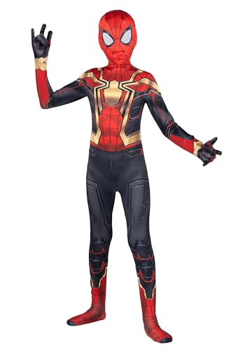 Marvel Klassischer Spider-Man integrierter Zentai-Anzug für Kinder, Spider-Man, Halloween-Kostüm, Iron Spider-Man, Größe M Marvel Klassischer Spider-Man integrierter Zentai-Anzug für Kinder, Spider-Man, Halloween-Kostüm, Iron Spider-Man, Größe M von Jazwares