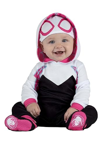 Marvel Spider-Gwen Offizielles Säuglingskostüm – Overall mit Kapuze und Booties Marvel Spider-Gwen Offizielles Säuglingskostüm – Overall mit Kapuze und Booties von Jazwares