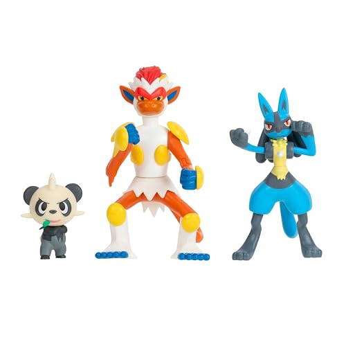 Pokemon Battle Figure 3 Pack - Features 2 Inch Pancham and Lucario and 3 Inch Infernape Battle Figures Pokemon Battle Figure 3 Pack - Features 2 Inch Pancham and Lucario and 3 Inch Infernape Battle Figures von Jazwares