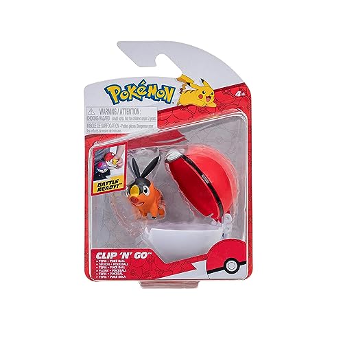 Pokemon Clip N Go Battle Feature Figure Set und Action Ready (Tepig und Poke Ball) von Pokémon