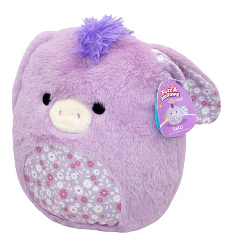 Squishmallows - 30 cm P18 Fuzz A Mallows Plush - Delzi Donkey (1885503) von Jazwares