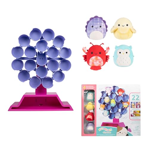 Squishmallows Micromallows SQMM0044 - Micromallows Riesenrad Display inkl. 4 superweichen Mini-Squishmallows, 6.5 cm Plüschfiguren von Jazwares