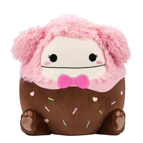 Squishmallows SQVA01444 - Brina der Bigfoot mit rosa Fliege 40 cm, offizielles Jazwares Plüsch, superweiches Kuscheltier von Jazwares