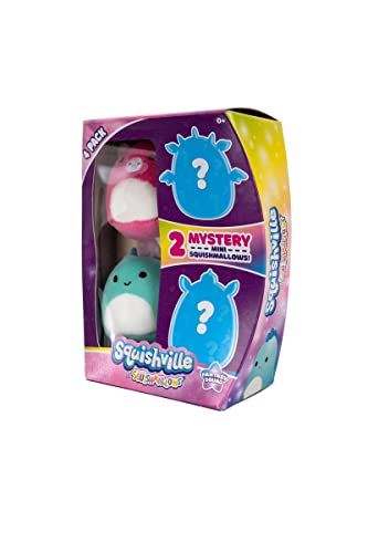 Squishville Squishmallows Fantasy Squad Mini-Plüsch-Set, 5,1 cm, 4er-Pack (Bright Squad) von Jazwares