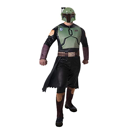 Star Wars Deluxe Boba Fett Kostüm für Erwachsene, Halloween-Kostüm für Herren, offizielles Lizenzprodukt, Größe L von Jazwares