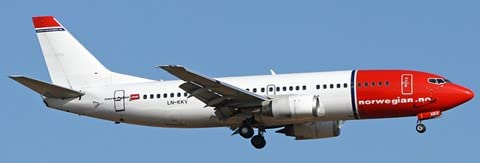 XX20172 Boeing 737-300 Norwegian LN-KKV Scale 1/200 von Jc Wings 1/200