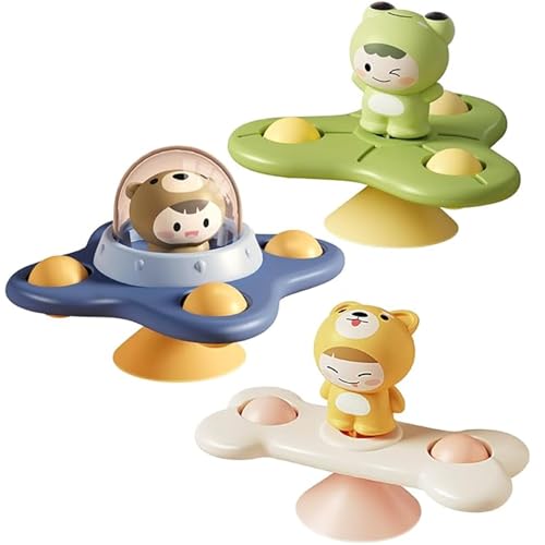3pcs Spinnerspielzeug für Babys 3 Monate+ lustige Cartoontiere Baby Spinner mit Saugnäpfeln sicher wasserdichte frühe pädagogische Baby Spinner Spielzeug 3pcs Spinnerspielzeug für Babys 3 Monate+ lustige Cartoontiere Baby Spinner mit Saugnäpfeln sicher wasserdichte frühe pädagogische Baby Spinner Spielzeug von Jcasbdn