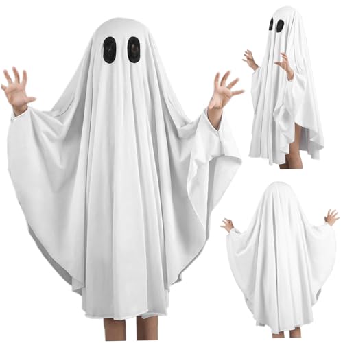 Ghost Poncho Halloween gruseliger Geisterumhang für Kinder 31, 5 '' Langhautfreundlich & Einfach zu tragenes Abhängungshalle Halloween-Kostüm für Kinder im Alter von 3 bis 5 Cosplay-Dress-up-Party s Ghost Poncho Halloween gruseliger Geisterumhang für Kinder 31, 5 '' Langhautfreundlich & Einfach zu tragenes Abhängungshalle Halloween-Kostüm für Kinder im Alter von 3 bis 5 Cosplay-Dress-up-Party s von Jcasbdn
