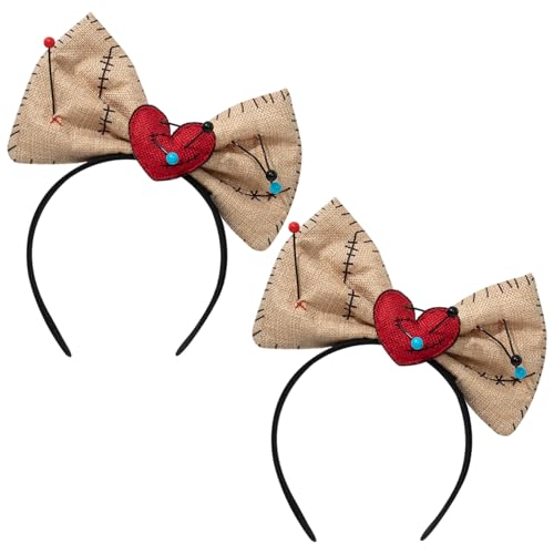 Jcasbdn 2pcs lustige Stirnbänder gebrochenes Herz Halloween Stirnband mit Stiften Bogenkopf Hoop böse Puppenhaarband Jcasbdn 2pcs lustige Stirnbänder gebrochenes Herz Halloween Stirnband mit Stiften Bogenkopf Hoop böse Puppenhaarband von Jcasbdn