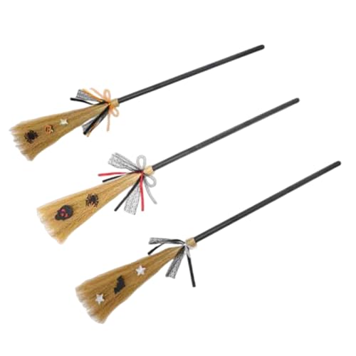 Jcasbdn 3pcs Witch Besen 44 Zoll Stroh Hexen Besen Abnehmbar Zauberer Besenstick für Halloween -Cosplay -Requisiten Jcasbdn 3pcs Witch Besen 44 Zoll Stroh Hexen Besen Abnehmbar Zauberer Besenstick für Halloween -Cosplay -Requisiten von Jcasbdn