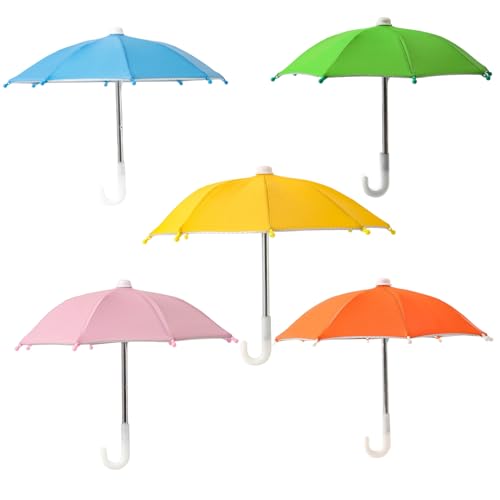Jcasbdn 5pcs mini Regenschirm 8.66 Bunt winzige Pflanzenpuppen Regenschirm Schattenpuppenspielzeug Dekorationen Süßes Parasol für Fotografie Proptroppflanzen Handwerk von Jcasbdn