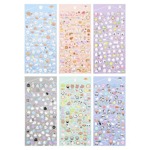 Jcasbdn 6 Blätter geschwollene Aufkleber abnehmbare niedliche Cartoon Tierschaum 3D Kawaii Japanische Aufkleber DIY Geschenke für Kinder Mädchen Erwachsene Jcasbdn 6 Blätter geschwollene Aufkleber abnehmbare niedliche Cartoon Tierschaum 3D Kawaii Japanische Aufkleber DIY Geschenke für Kinder Mädchen Erwachsene von Jcasbdn