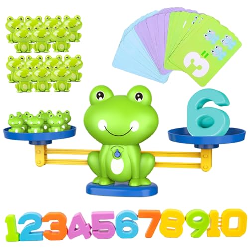 Jcasbdn Frosch -Gleichgewichtsspiel -Kunststoff -Balance -Skala Kindergartenmathematikspiele mit Froschnummer und Karten Bildungszählspielzeugen Jcasbdn Frosch -Gleichgewichtsspiel -Kunststoff -Balance -Skala Kindergartenmathematikspiele mit Froschnummer und Karten Bildungszählspielzeugen von Jcasbdn