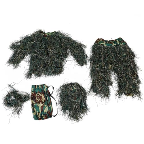 Jcasbdn Ghillie-Anzug für Kinder Höhe 43.31-51, 18 Zoll, 5 in 1 atmungsaktivem 3D-Camo-Anzug, Jagdkleidung einschließlich Jacke, Hosen, Kapuze, Tragetasche Jcasbdn Ghillie-Anzug für Kinder Höhe 43.31-51, 18 Zoll, 5 in 1 atmungsaktivem 3D-Camo-Anzug, Jagdkleidung einschließlich Jacke, Hosen, Kapuze, Tragetasche von Jcasbdn