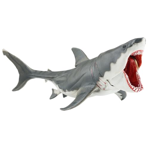 Jcasbdn Haifiguren bewegliche Mundhai Spielzeug Simulation Meer Kreatur Realistische Kunststoff Ozeiere Tierfigur für Kinder und Erwachsene von Jcasbdn