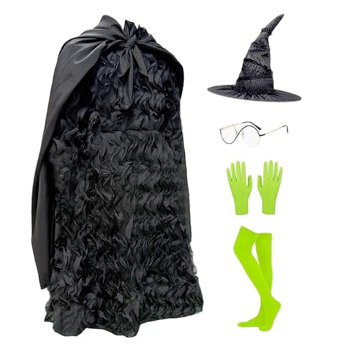 Jcasbdn Hexenkostüm für Mädchen Kleinkind Witch Kostüm Set beinhaltet Kleiderhuthandschuhe Socken und Brille für Halloween Cosplay -Geburtstagsfeier 120 cm Jcasbdn Hexenkostüm für Mädchen Kleinkind Witch Kostüm Set beinhaltet Kleiderhuthandschuhe Socken und Brille für Halloween Cosplay -Geburtstagsfeier 120 cm von Jcasbdn