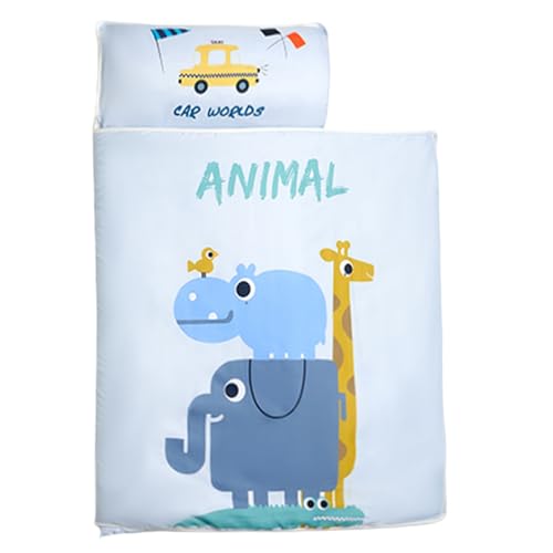 Jcasbdn Kinder Schlafsack süßes Tiermuster Kinderschlafsbeutel mit abnehmbarem Kissen Falten leicht zu reinigen für Camping, Innengebrauch und Reisen, blau, blau Jcasbdn Kinder Schlafsack süßes Tiermuster Kinderschlafsbeutel mit abnehmbarem Kissen Falten leicht zu reinigen für Camping, Innengebrauch und Reisen, blau, blau von Jcasbdn