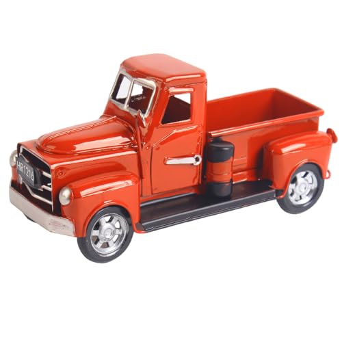 Jcasbdn Old Truck Decor Eisen rotes Spielzeug Pickup Vintage Car Decor für Heimkabinettschrank Bücherregal Jcasbdn Old Truck Decor Eisen rotes Spielzeug Pickup Vintage Car Decor für Heimkabinettschrank Bücherregal von Jcasbdn