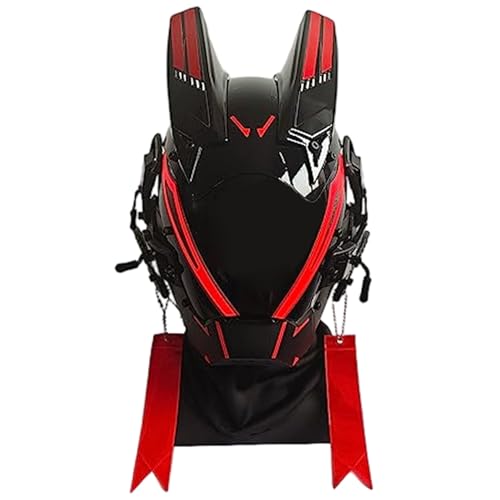Jcasbdn Punk Mask LED White Light Mask Futuristic Cyber Techwear Helm für Halloween -Party -Cosplay -Anime nicht enthalten Batterie Jcasbdn Punk Mask LED White Light Mask Futuristic Cyber Techwear Helm für Halloween -Party -Cosplay -Anime nicht enthalten Batterie von Jcasbdn