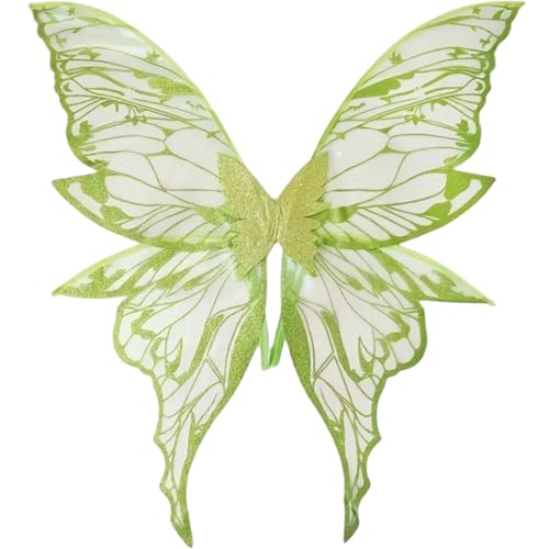 Jcasbdn Schmetterlingsflügel großer Sparkle Cosplay Flügel mit Riemenfee Kostüm für Mädchen thematische Partys Halloween Angel Partys Grün Jcasbdn Schmetterlingsflügel großer Sparkle Cosplay Flügel mit Riemenfee Kostüm für Mädchen thematische Partys Halloween Angel Partys Grün von Jcasbdn