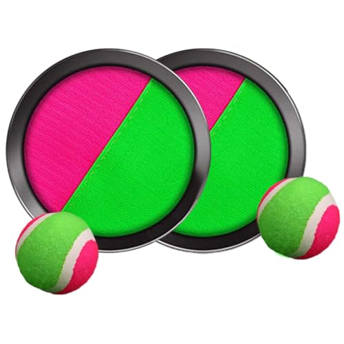 Jcasbdn Wurf- und Fangkugel -Set Interactive Beach Paddle Ball Set mit 2 Paddel 2 klebrigen Kugeln werfen und Spielzeug mit verstellbarem Griff fangen Jcasbdn Wurf- und Fangkugel -Set Interactive Beach Paddle Ball Set mit 2 Paddel 2 klebrigen Kugeln werfen und Spielzeug mit verstellbarem Griff fangen von Jcasbdn