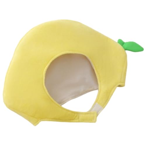 Jcasbdn Zitronenhut niedlich Cartoon Plüsch Fruchthut 17x11 Zitronenkostüm Kopfbedeckung für Carnival Cosplay Festival Partyzubehör von Jcasbdn