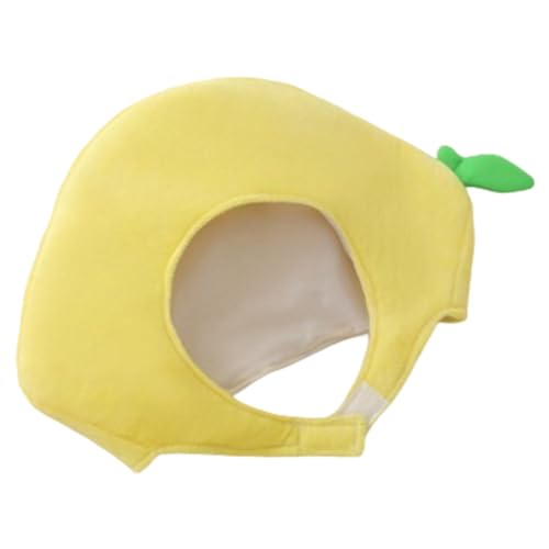 Jcasbdn Zitronenhut niedlich Cartoon Plüsch Fruchthut 17x11 Zitronenkostüm Kopfbedeckung für Carnival Cosplay Festival Partyzubehör von Jcasbdn