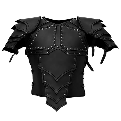 Mittelalterliche Ritterpanzerung PU Leder -Brustpanzerung für Männer verstellbare Wikinger -Brustplattenkostüm für Halloween -Cosplay -Party von Jcasbdn