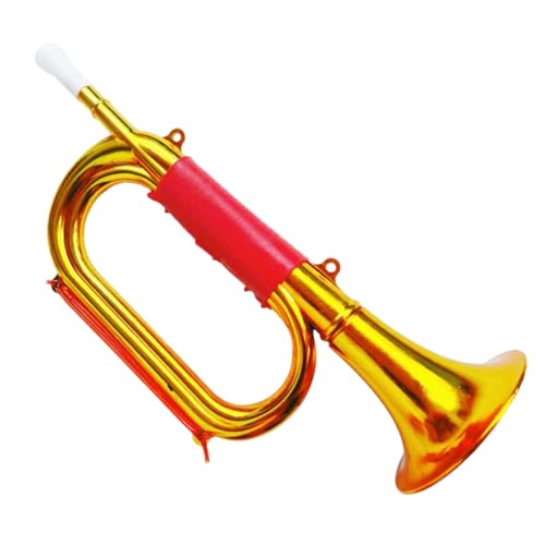 Spielzeug -Trompete 13 Zoll spielbarer Entwicklung sicherer pp Plastik Goldener Kinder Trompete mit komfortablen Griffpädagogik Kids Musical Instrumente von Jcasbdn