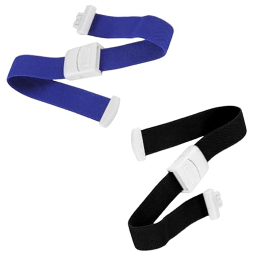 2 Stück Venendrosseln, verstellbare Stau"schläuche mit Schnalle, medizinische Notfälle, Erste Hilfe, Blutentnahmegeschenkset (schwarz, blau) von JchEnye