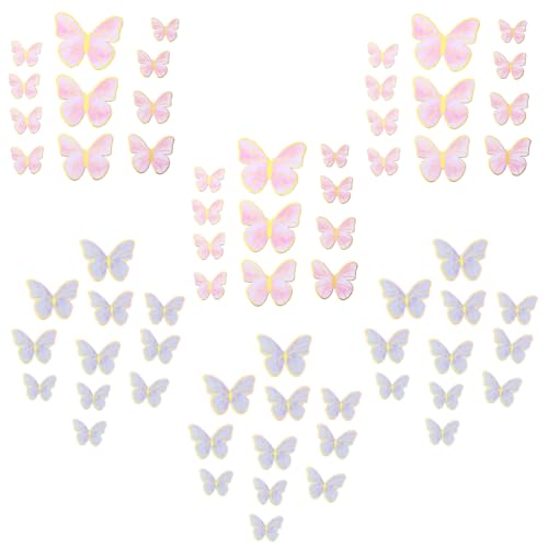 66er-Set Lila-Rosa Verlauf Schmetterling Tortendeko, Traumhafte Dessert-Deko für Geburtstag & Party von JchEnye