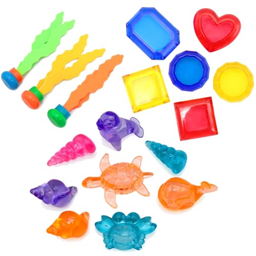 JchEnye 17 - Teiliges Kinder Wasser - Spielzeugset, Meeresbewohner + Plastikdiamanten + Schwimmende, Pool/Bad, Sommergeschenk JchEnye 17 - Teiliges Kinder Wasser - Spielzeugset, Meeresbewohner + Plastikdiamanten + Schwimmende, Pool/Bad, Sommergeschenk von JchEnye